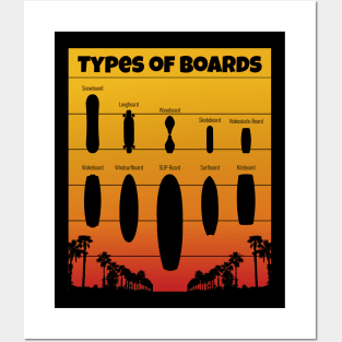 Skateboard Surf SUP-Board Snowboard & Boards Collection Posters and Art